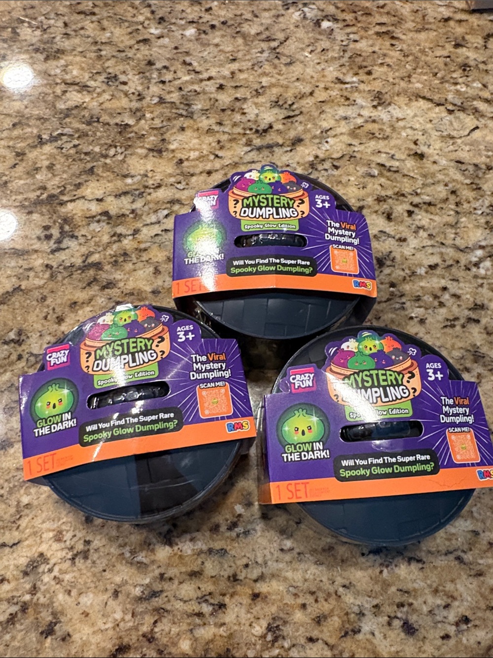 RMS Mystery Dumpling Kids Glow-in-the-Dark Bath Toy - Purple 3 pack